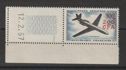 Réunion 1957-58 Prototypes PA 56 Coin De Feuille Avec Date 1 Val ** MNH - Airmail