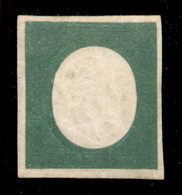 Antichi Stati Italiani - Sardegna - 1854 - Non Emesso - 5 Cent Verde Oliva Scuro (10) - Gomma Originale - Diena + Cert A - Autres & Non Classés