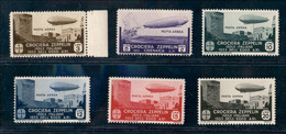 Colonie - Egeo - Emissioni Generali - 1933 - Zeppelin (22/27) - Serie Completa - Gomma Integra (2.500) - Sonstige & Ohne Zuordnung