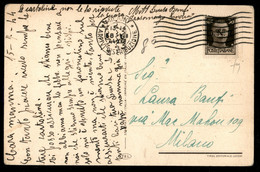 RSI - G.N.R. Verona - Posta Ordinaria - 30 Cent (475) Annullato In Arrivo Su Cartolina Da Condino A Milano Del 15.7.44 - Sonstige & Ohne Zuordnung