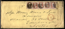 Oltremare - Stati Uniti D'America - Busta Da New York A Edimburgo Del 5.5.1875 Con Affrancatura Multipla (37+ Quattro 39 - Sonstige & Ohne Zuordnung