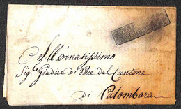 Italia - Prefilateliche - 1813 - MAIRERIE DE MONTICELLI (in Negativo) - Lettera Per Palombara Del 27.2.1813 - Sonstige & Ohne Zuordnung