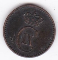 Danemark 1 Ore 1875 CS Christian IX, En Bronze , KM# 792 - Danemark