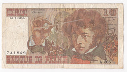 10 Francs Berlioz 6 7 1978 Alphabet A.306 N° 741969 - 10 F 1972-1978 ''Berlioz''