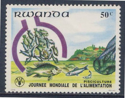 Ruanda Rwanda 1982 Mi 1161 SG 1091 ** Fische / Fishes / Pisciculture - Welternährungstag / World Food Day - Against Starve