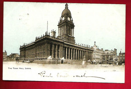 CP Angleterre Leeds The Town Hall - CAD 21-10-1903 Pour L Petitfils Saint Pol Sur Ternoise - Tp 140 ? Datant De 1912 ??? - Leeds