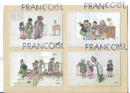 Collage Artisanal De Quatre Images De Pauli Ebner Sur Un Carton (17 X 25 Cm) - Children