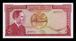 Jordania Jordan 5 Dinars L. 1959 (1965) Pick 15b Sign 15 SC UNC - Jordan