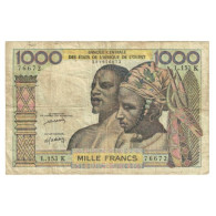 Billet, West African States, 1000 Francs, KM:103Ai, TB - Westafrikanischer Staaten