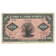 Billet, French West Africa, 100 Francs, 1942, 1942-12-14, KM:31a, TTB - West African States