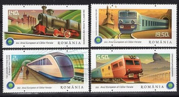 ROMANIA 2021: RAILROAD YEAR 4 Mint Stamps Set  - Registered Shipping! Envoi Enregistre! - Treni