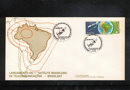 Brazil 1985 Space / Raumfahrt 1st Brazilian Satellite Interesting Cover - South America