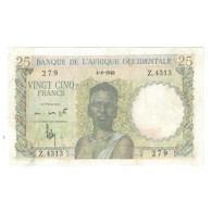 Billet, French West Africa, 25 Francs, 1948, 1948-06-04, KM:38, TTB - Estados De Africa Occidental