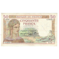 France, 50 Francs, Cérès, 1939, P. Rousseau And R. Favre-Gilly, 1939-02-02 - 50 F 1934-1940 ''Cérès''