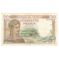 France, 50 Francs, Cérès, 1940, P. Rousseau And R. Favre-Gilly, 1940-02-08 - 50 F 1934-1940 ''Cérès''