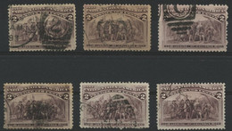 USA N° 231 / N° 82 (x6) Columbus / Vanderlyn. Used - Oblitérés