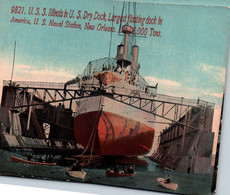 USS Illinois In Dry Dock New Orleans La - New Orleans