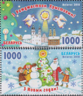 Weißrussland 840-841 (complete Issue) Unmounted Mint / Never Hinged 2010 Christmas And Year - Bielorussia