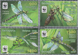 Weißrussland 824-827 (complete Issue) Unmounted Mint / Never Hinged 2010 Green Flussjungfer - Bielorussia