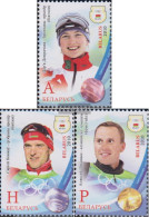 Weißrussland 815-817 (complete Issue) Unmounted Mint / Never Hinged 2010 Medalists Olympic. - Bielorussia