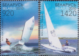 Weißrussland 812-813 (complete Issue) Unmounted Mint / Never Hinged 2010 Sailboats - Bielorussia