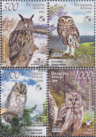 Weißrussland 750-753 (complete Issue) Unmounted Mint / Never Hinged 2008 Owls - Bielorussia