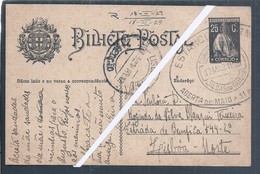 Rare Postal Stationery Stamp 25C Circulated 1929.Termas Caldas Da Rainha. Thermale Baden. Hydrotherapy. Bäder. Baths - Kuurwezen