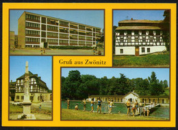 F3913 - TOP Zwönitz Schule Freibad - Bild Und Heimat Reichenbach Qualitätskarte - Zwoenitz