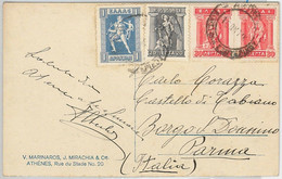 46416  - GREECE  Ελλάδα  -  POSTAL HISTORY  -   POSTCARD To ITALY 1923 - Brieven En Documenten