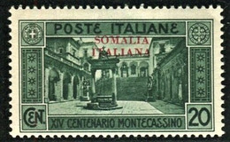 SOMALIA 1929 MONTECASSINO 20 C. ** MNH - Somalië