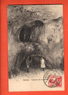 FLA-12 Vallorbe, Intérieur De La Grotte. ANIME. Cachet Frontal 1909  Deriaz 1419 - Vallorbe