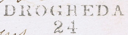 Ireland Louth 1823 DROGHEDA/24 Town Mileage Mark On Letter Friendly Brothers Knot To Dublin - Prephilately