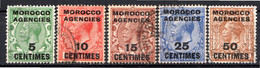 MAROC (Zone Française) - 1918-32 - N° 2 à 7 - (Lot De 5 Valeurs Différentes) - (Timbre De Grande-Bretagne De 1912 -22) - Usati