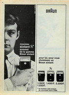 Publicité Papier RASOIR BRAUN SIXTANT Juin 1968 P1030543 - Advertising