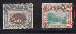 LABUAN Scott # 98-9 Used - Stamp Of North Borneo With Overprint Clipped Perfs - Other & Unclassified