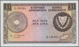 Cyprus / Zypern: 1 Pound 1961 P. 39a, Light Center Fold Otherwise Perfect, Condition: XF. - Cyprus