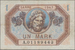 Deutschland - Nebengebiete Deutsches Reich: Großes Lot Mit 18 Banknoten 1 Saarmark 1947, Ro.867, Nor - Altri & Non Classificati
