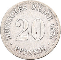 Umlaufmünzen 1 Pf. - 1 Mark: Partie Von 4 Münzen Des Kaiserreiches, Dabei: 20 Pfennig 1876 F (J. 5); - Taler & Doppeltaler