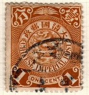 China Imperial Post  Scott 111 1902-06 Coiling Dragon  1c Ocher Used - Usati