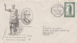 Enveloppe  FDC   1er  Jour   ARGENTINE   Visite  Du   Président   Italien   1961 - FDC