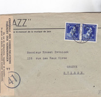 Belgique - Suisse 1945 Censure - Covers & Documents