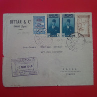 LETTRE DEVANT SYRIE DAMAS BITTAR AND CIE POUR PARIS 1946 - Syria