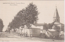 87 - NANTIAT - PLACE DE L EGLISE UN JOUR DU COMCIE AGRICOLE - CARROUSEL  JAPONAIS A SENSATION - Nantiat