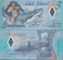 Cookinseln Pick-Nr: NEW Bankfrisch 2021 3 Dollars - Islas Cook
