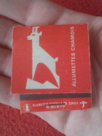 CAJA DE CERILLAS FÓSFOROS MATCHBOX BOÎTE D'ALLUMETTES CARTERITA CHAMOIS SWISS MADE SYMBOLE DU PRODUIT SUISSE SWITZERLAND - Zündholzschachteln