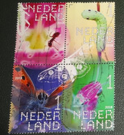 Nederland - NVPH - Xxxx - 2018 - Gebruikt - Beleef De Natuur - Set Van 4 - Mier - Olifantrups - Sprinkhaan - Vuurvlinder - Used Stamps
