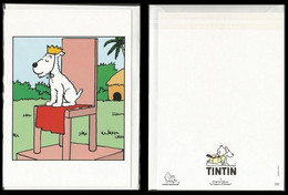 Kuifje / Tintin - Milou / Bobbie - Carte Postal - Postcard - D'après Le Sceptre D'Ottokar - Sous Blister - Philabédés (comics)