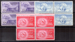 Estados Unidos Bloque De Cuatro Aéreo Nº Yvert 41/43 ** - 2b. 1941-1960 Unused