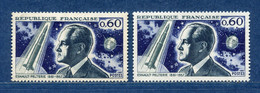 ⭐ France - Variété - YT N° 1526 - Couleurs - Pétouilles - Neuf Sans Charnière - 1967 ⭐ - Unused Stamps