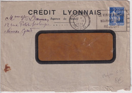 PAIX PERFORE / PERFIN ! - 1938 - LETTRE Du CREDIT LYONNAIS AGENCE De NIMES (GARD) - Otros & Sin Clasificación